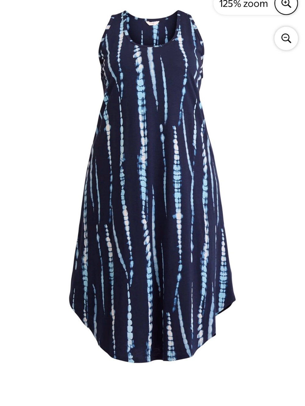 Terra & Sky Navy and Light Blue Tie-Dye Dress - Picture 3 of 6